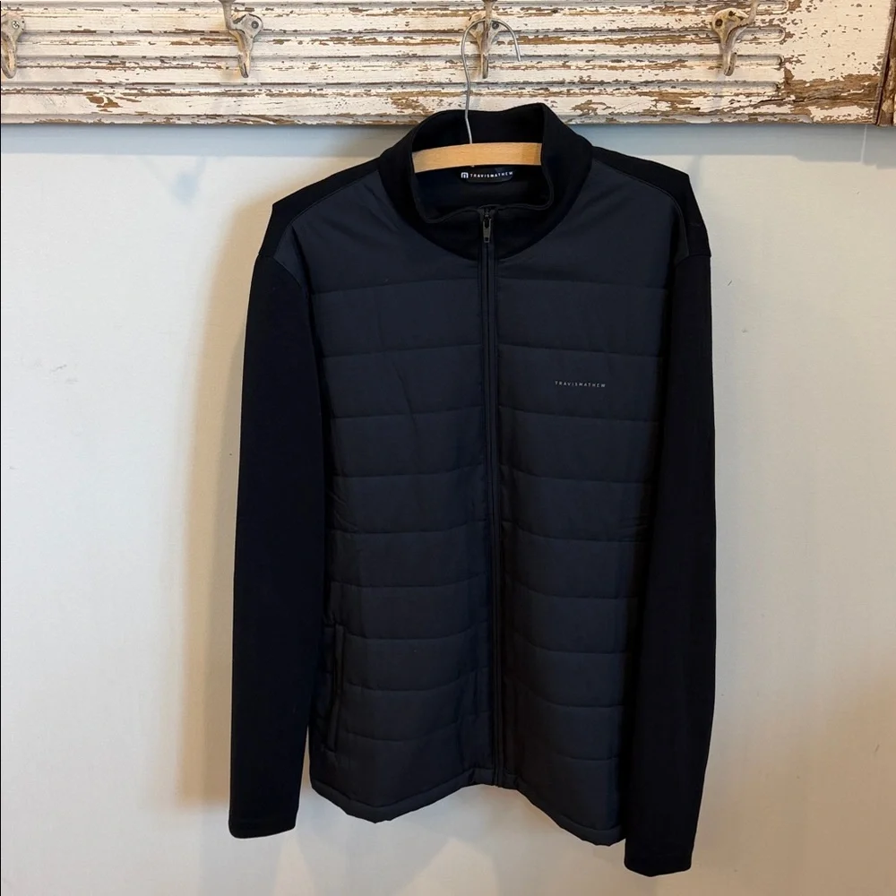 Travis Matthew‎ Point Of Sail Men's Black Quilted Jacket Size Large